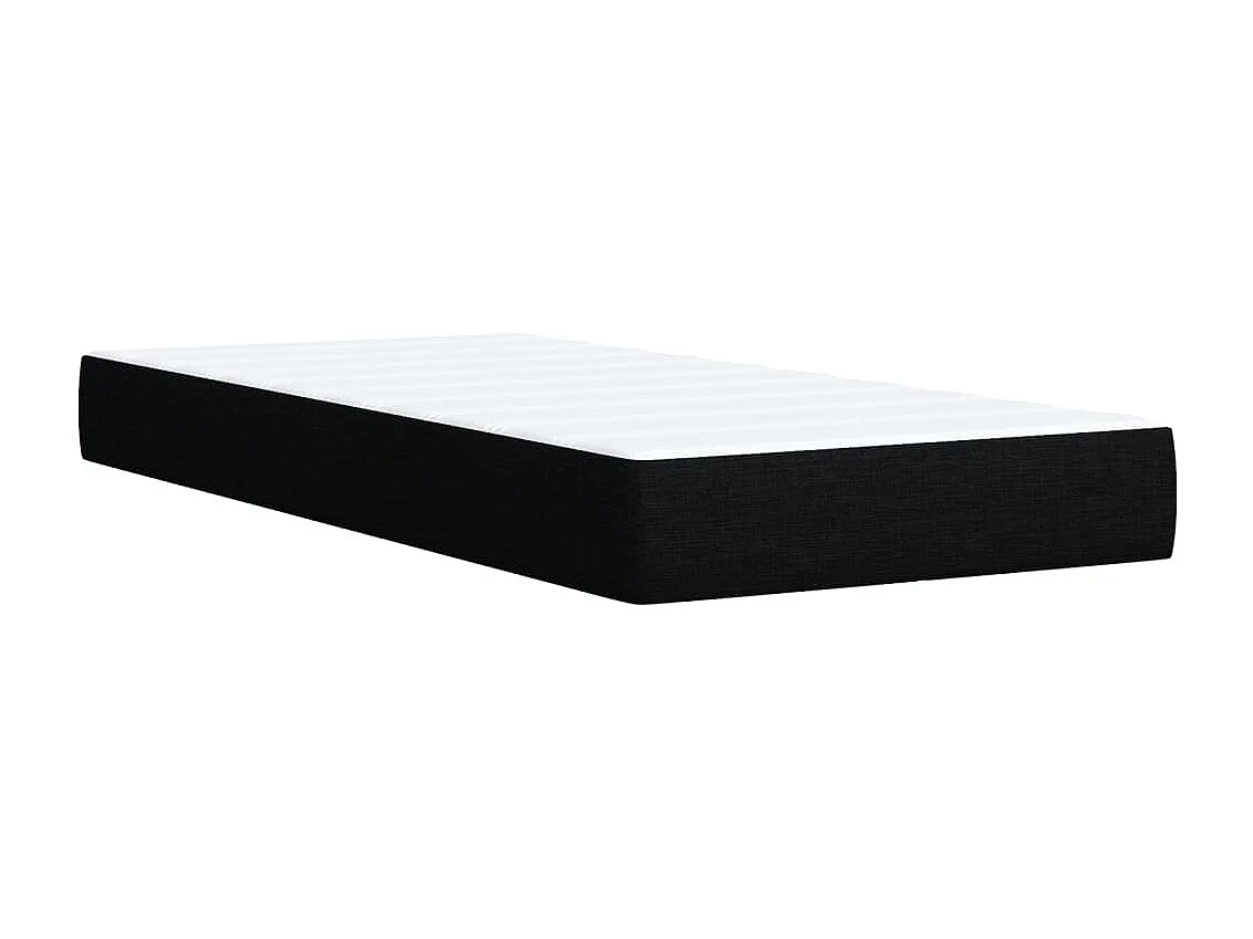 Sommier à lattes de lit avec matelas Noir 90x190 cm Tissu