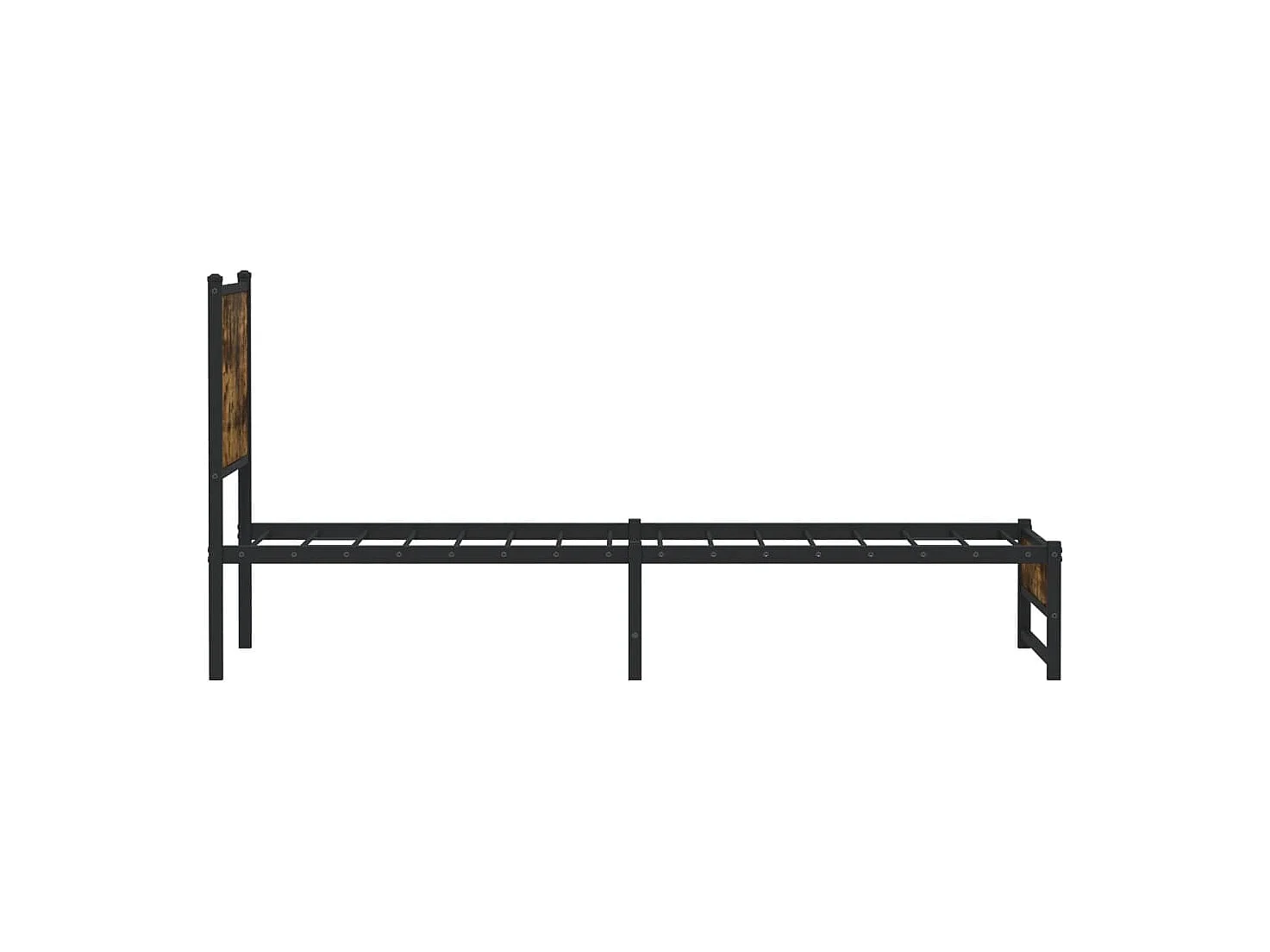 Giroletto senza Materaso in Metallo Rovere Fumo 90x200 cm