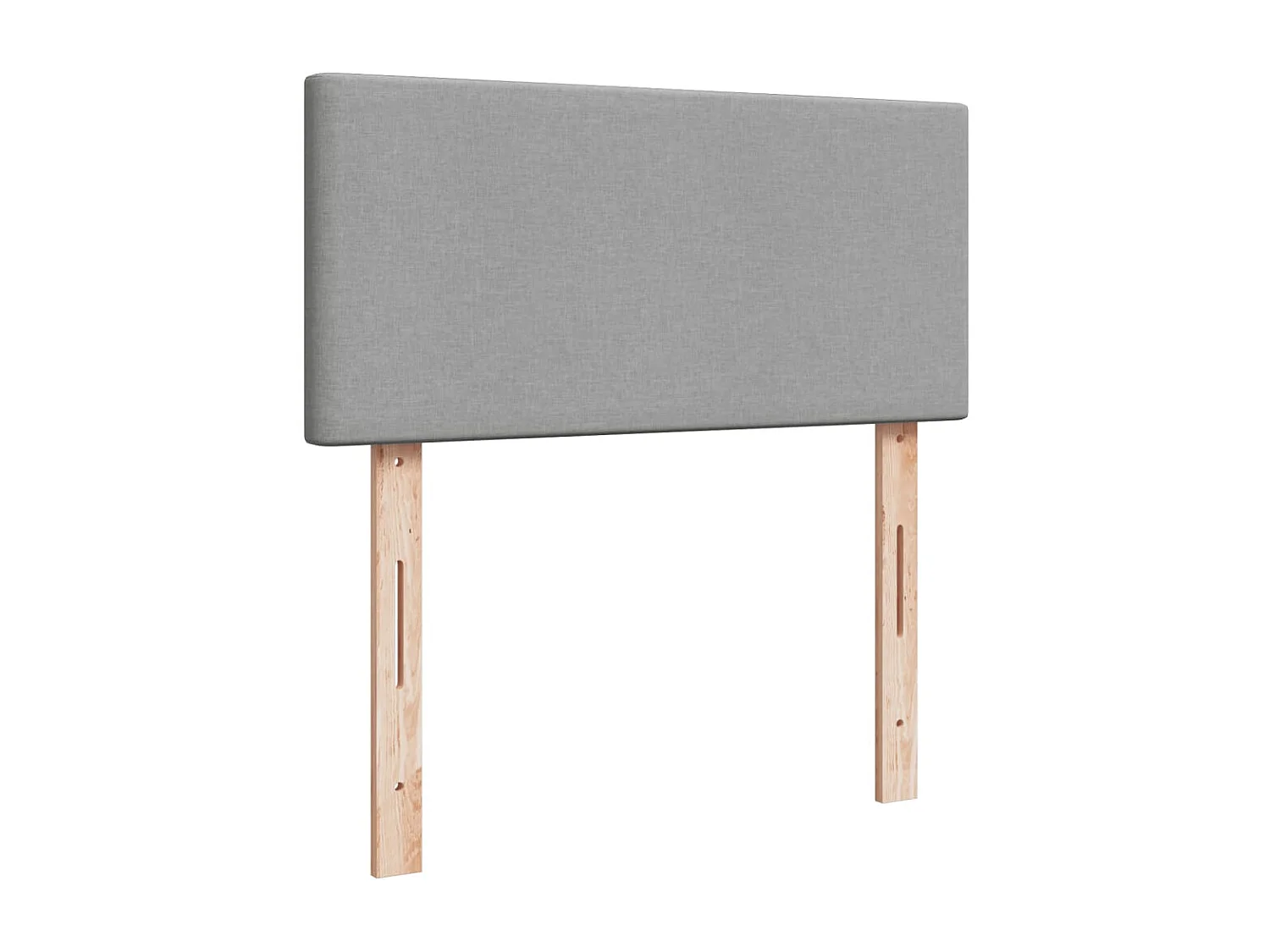 Cama box spring con colchón tela gris claro 90x200 cm