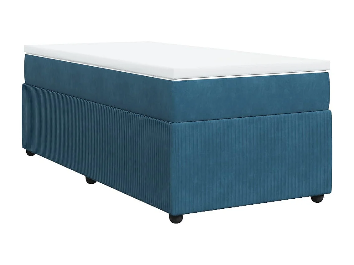 Sommier à lattes de lit avec matelas Bleu foncé 90x200 cm