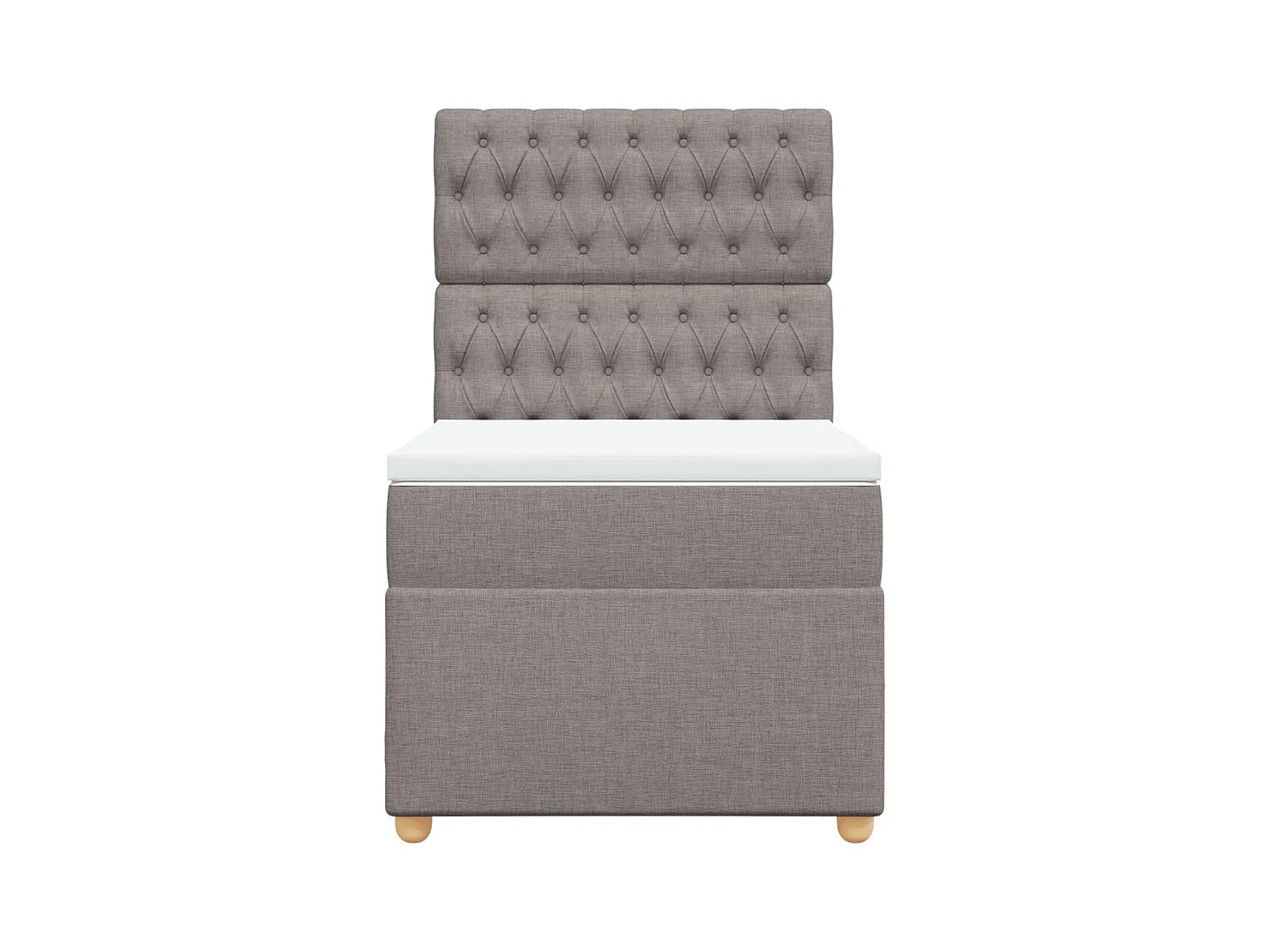Sommier à lattes de lit avec matelas Taupe 90x200 cm Tissu