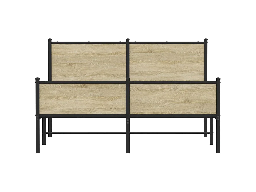 Giroletto senza Materaso in Metallo Rovere Sonoma 140x190 cm