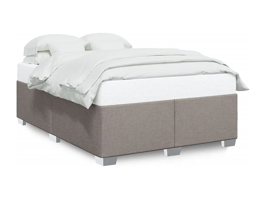Bettgestell ohne Matratze Taupe 140x190 cm Stoff