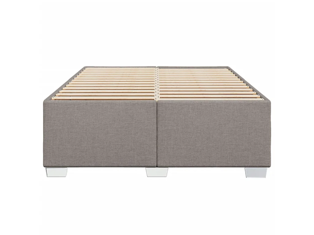 Bettgestell ohne Matratze Taupe 140x190 cm Stoff