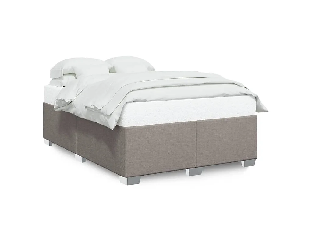 Bettgestell ohne Matratze Taupe 140x190 cm Stoff