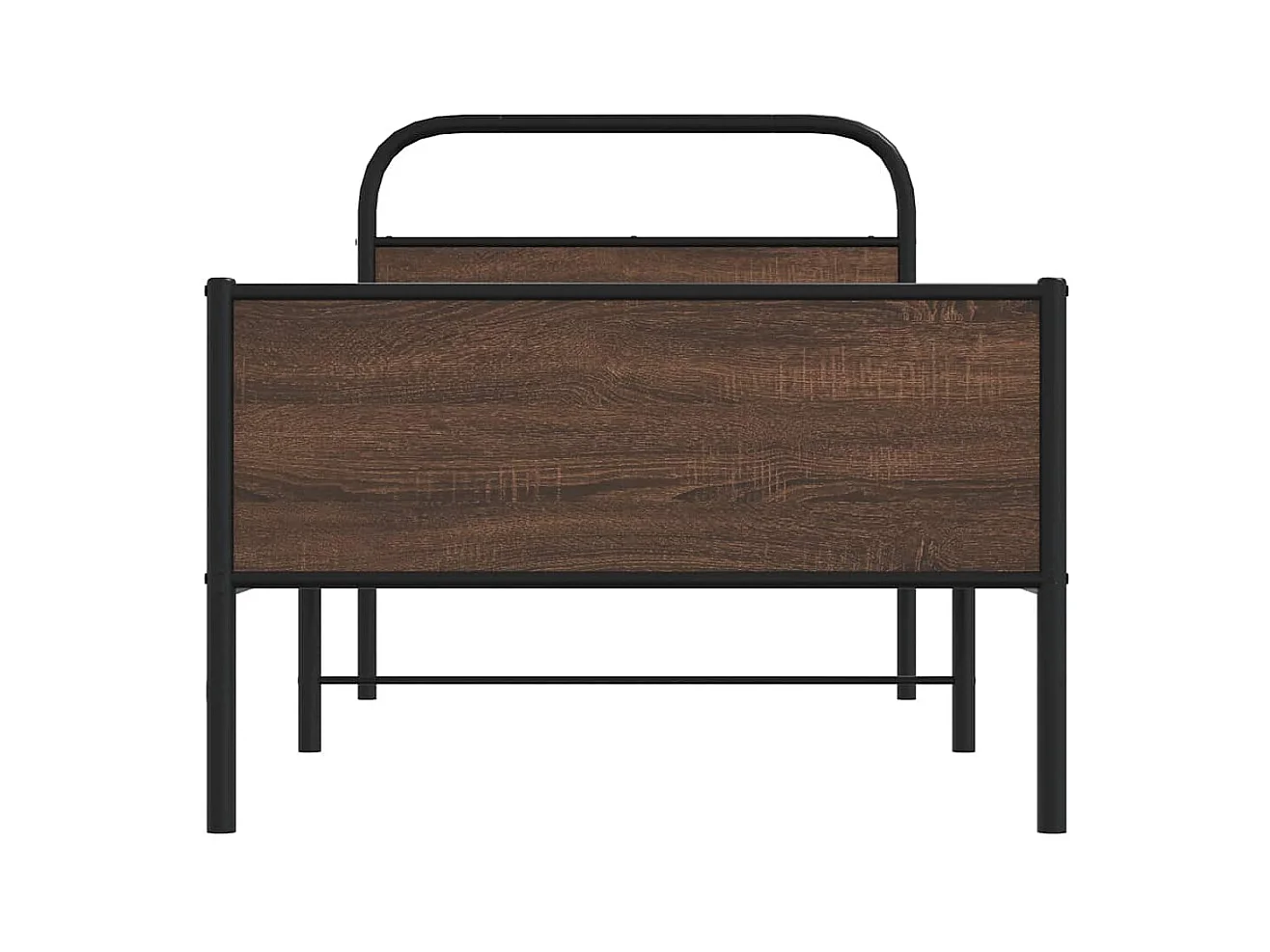 Bettgestell ohne Matratze 90x190 cm Braun Eichen-Optik