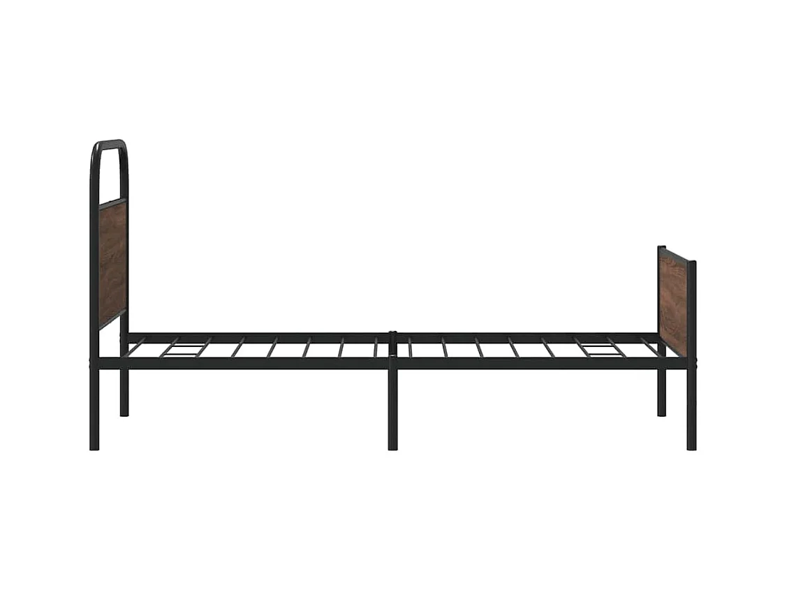 Bettgestell ohne Matratze 90x190 cm Braun Eichen-Optik