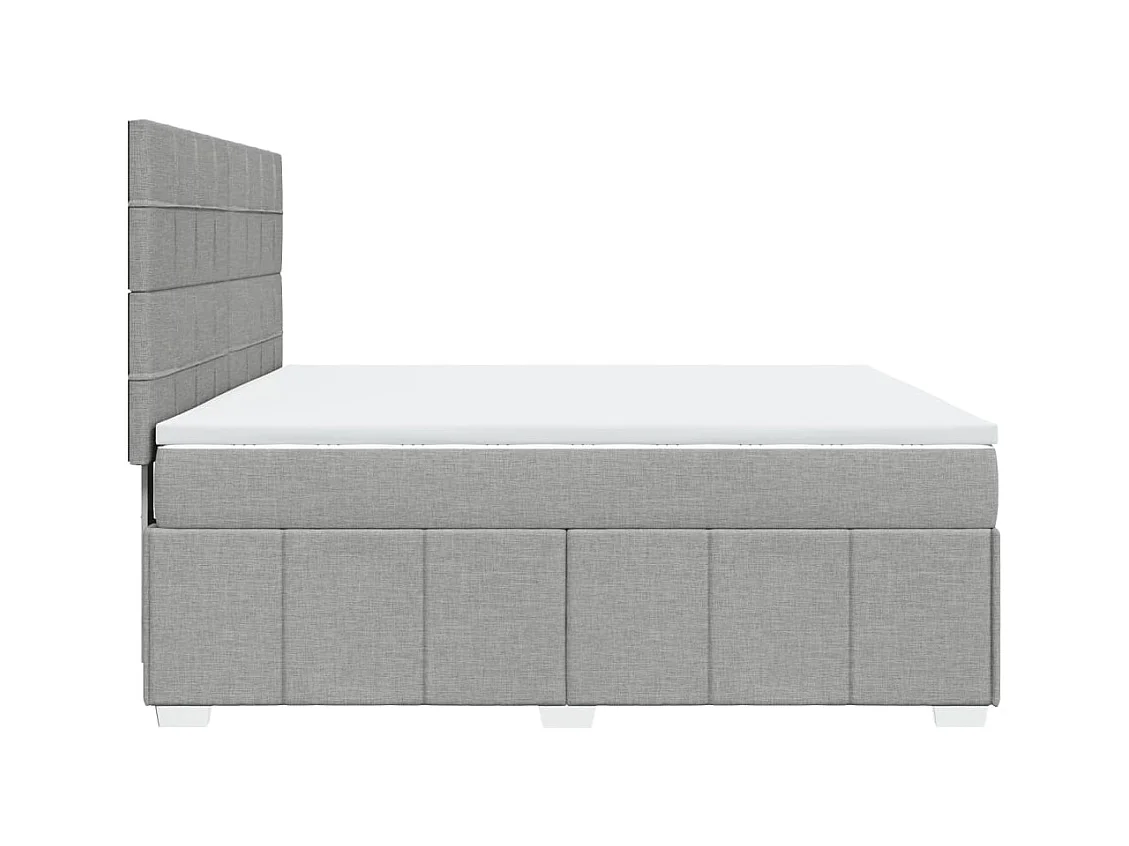 Boxspring met matras stof lichtgrijs 180x200 cm