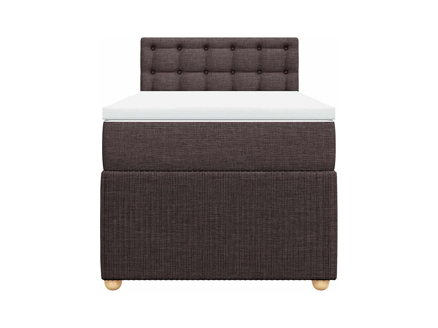 Sommier à lattes de lit avec matelas Marron foncé 90x190 cm