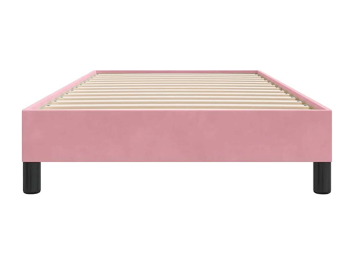 Bettgestell ohne Matratze Rosa 100x210 cm Samt