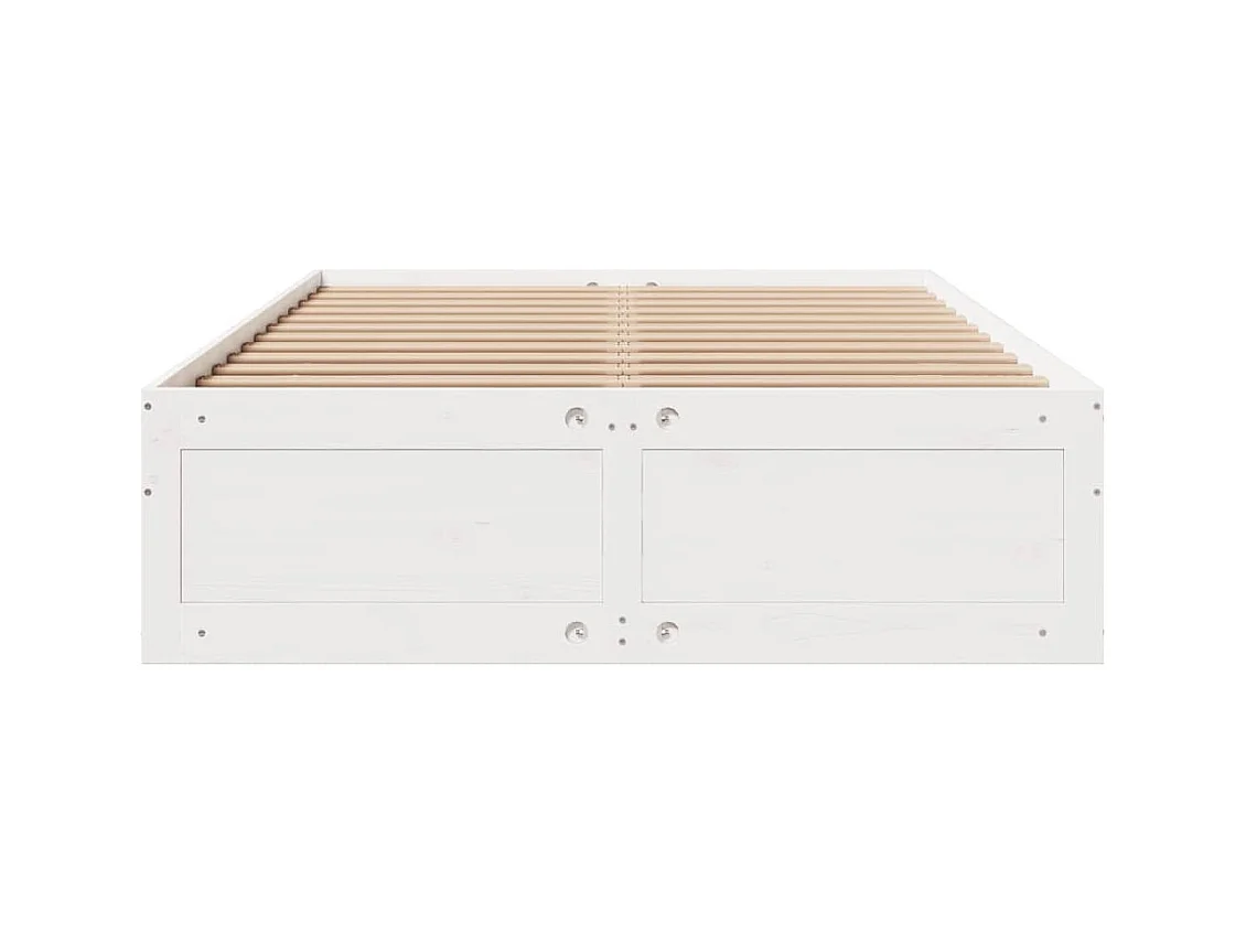 Cadre de lit sans matelas avec tiroirs blanc 160x200cm bois pin