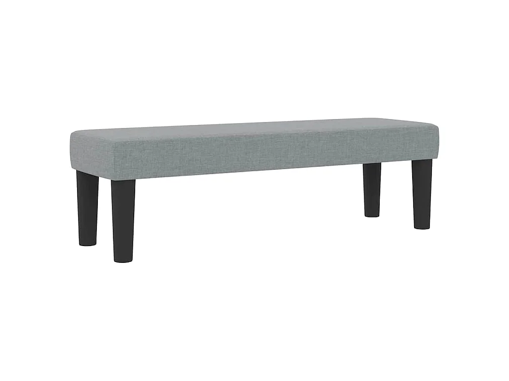 Boxspringbett mit Kopfteil Hellgrau 140 x 200 cm Stoff