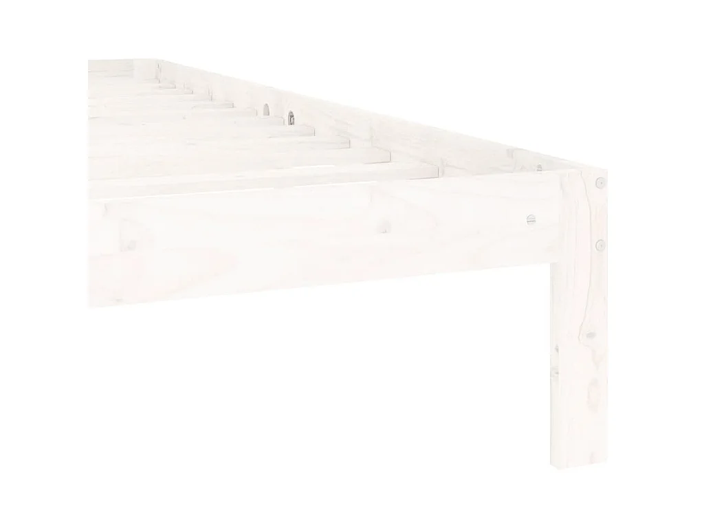 Cadre de lit sans matelas blanc bois de pin massif 140x200 cm