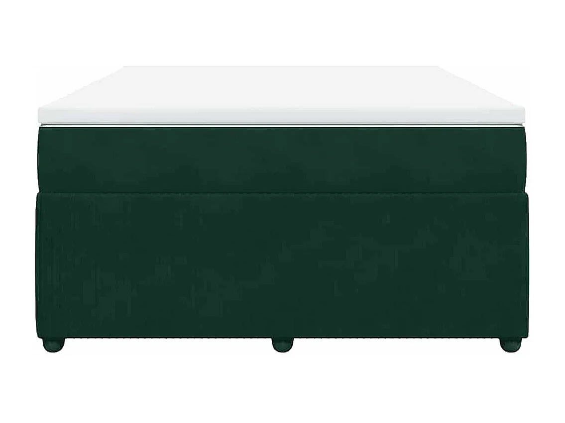 Sommier à lattes de lit et matelas Vert foncé 140x200cm Velours