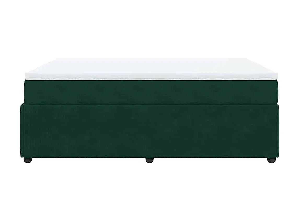 Sommier à lattes de lit et matelas Vert foncé 140x200cm Velours