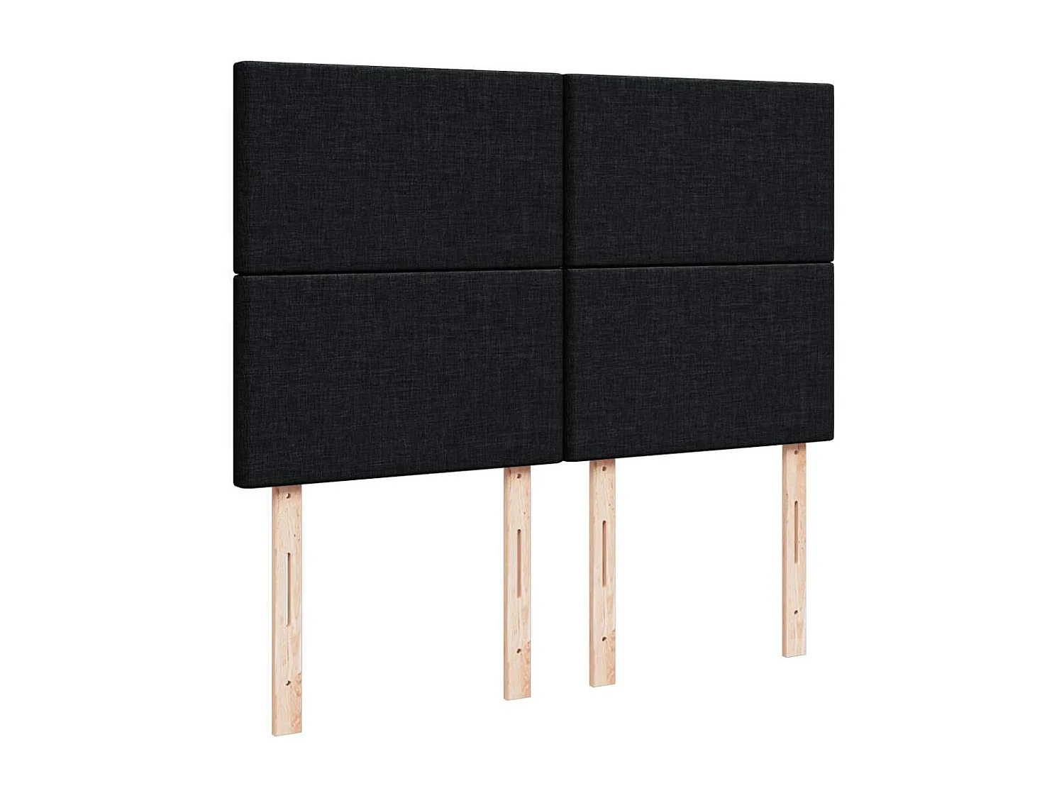 Boxspring met matras stof zwart 140x190 cm