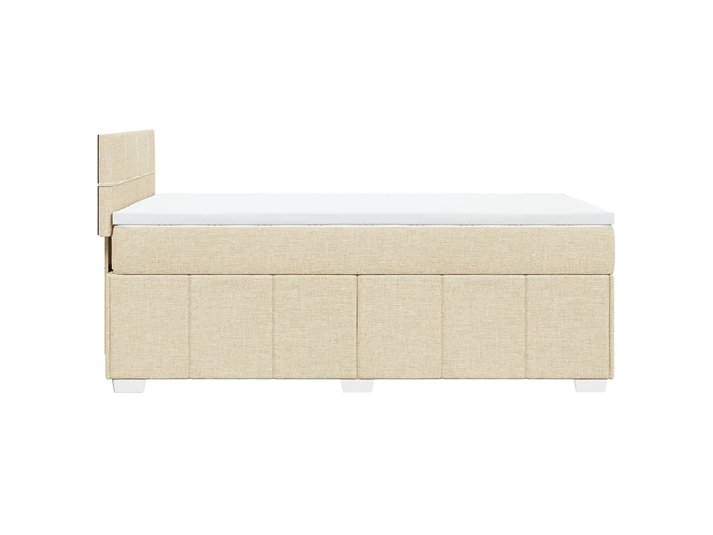 Giroletto a Molle con Materasso Crema 90x200 cm inTessuto