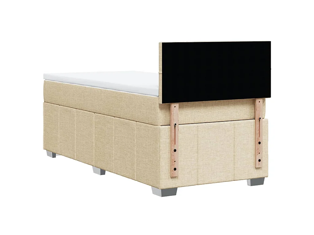 Giroletto a Molle con Materasso Crema 90x200 cm inTessuto