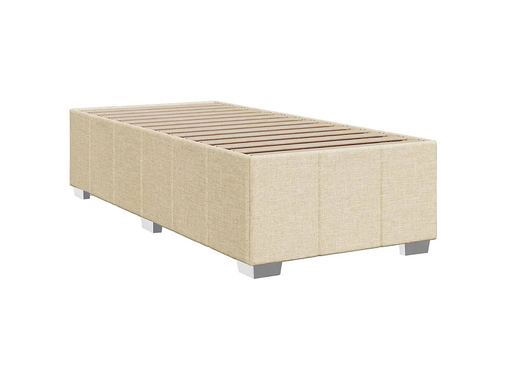 Giroletto a Molle con Materasso Crema 90x200 cm inTessuto