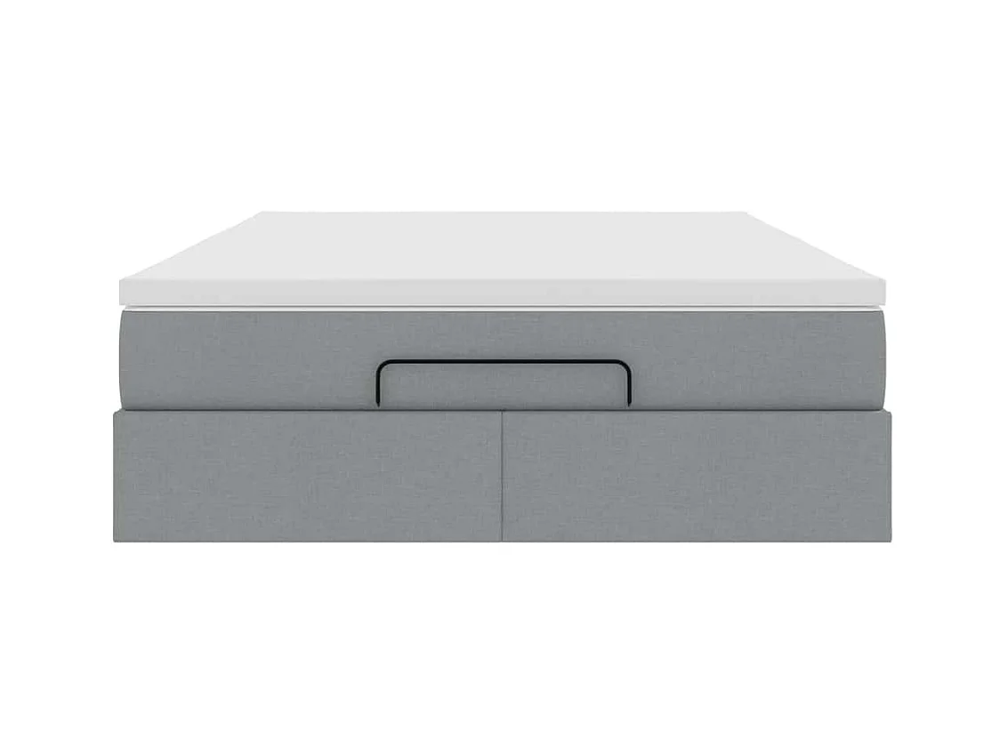 Struttura Letto Pouf con Materasso 140x200 cm in Tessuto