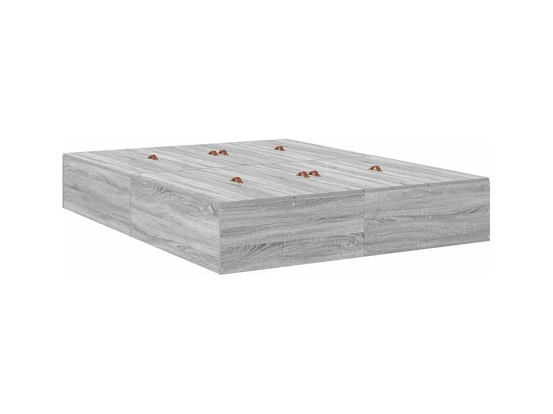 Cadre de lit Sonoma gris 140 x 190 cm Bois d'ingénierie