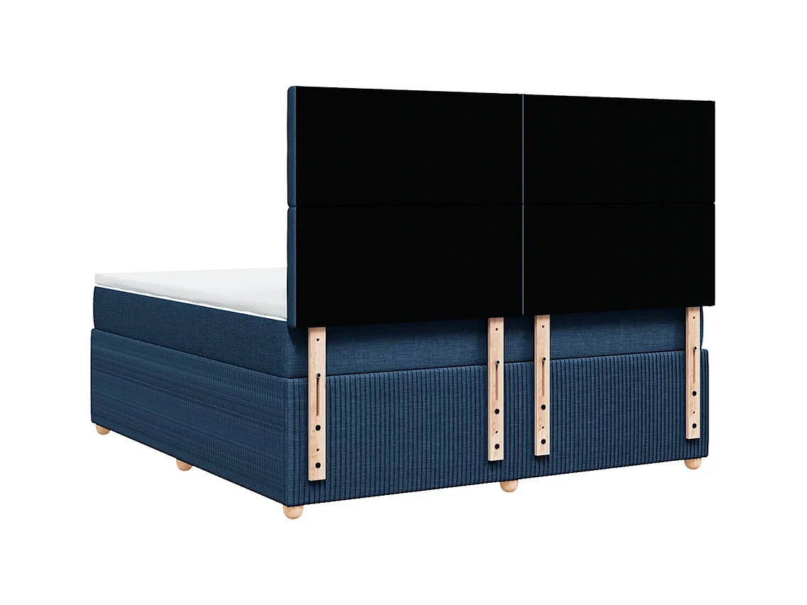 Giroletto a Molle con Materasso Blu 180x200 cm in Tessuto