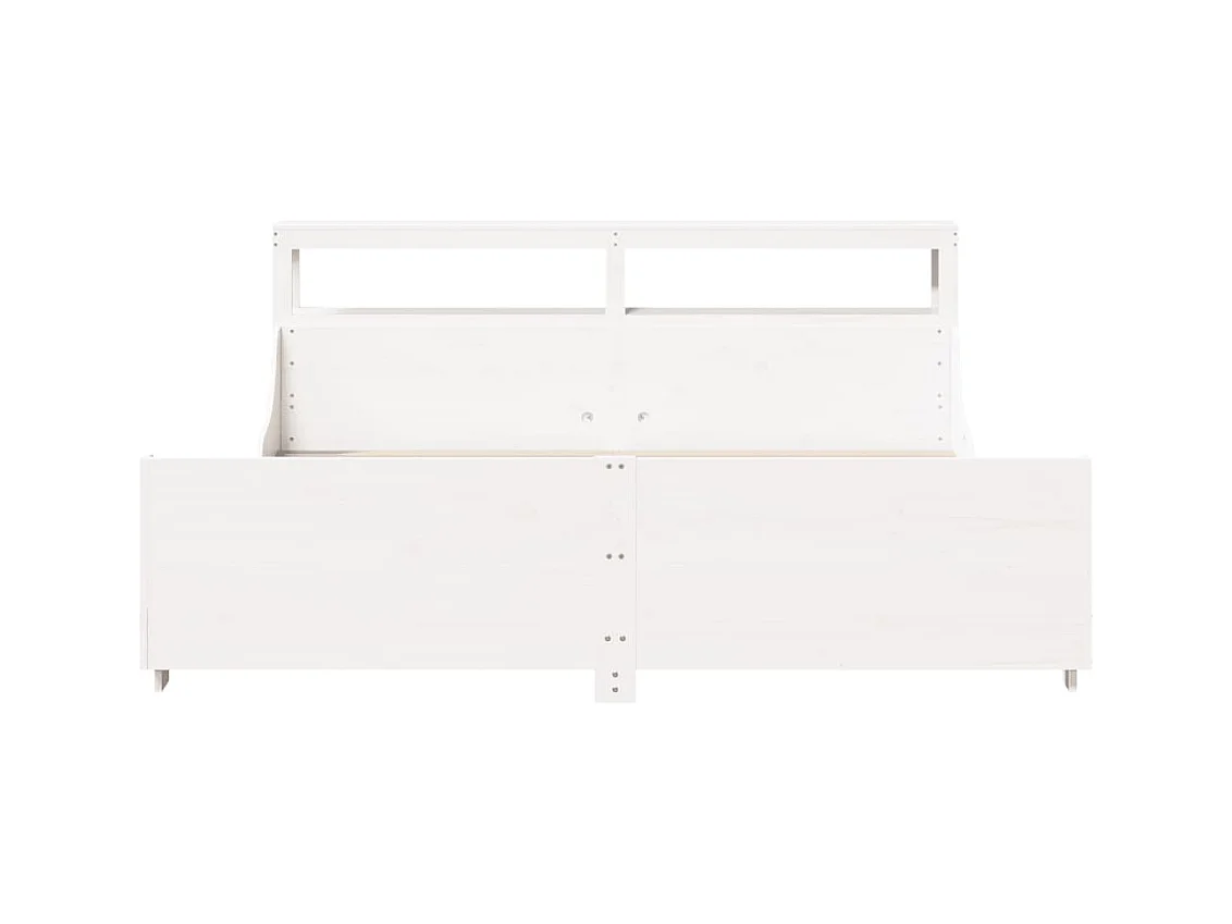 Massivholzbett ohne Matratze Weiß 180x200 cm Kiefernholz