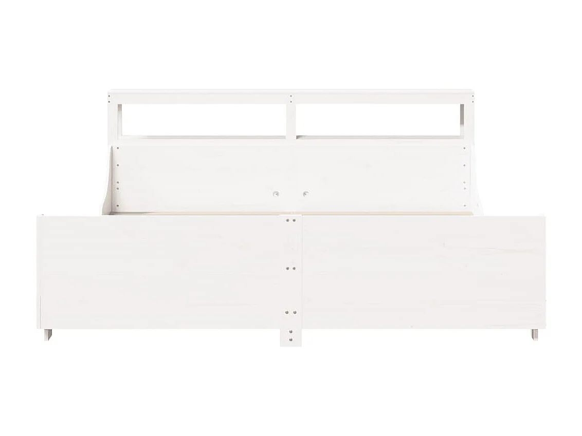 Cadre de lit sans matelas blanc 180x200 cm bois massif de pin