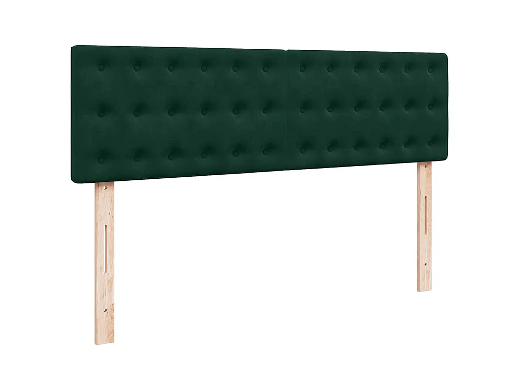 Ottoman bed met matras en LED's 140x200cm fluweel donkergroen