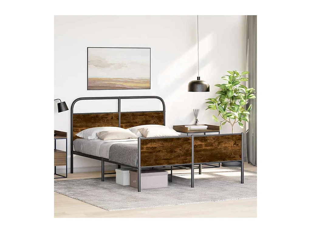 Bettgestell ohne Matratze 140x200 cm Sonoma-Eiche Holzwerkstoff