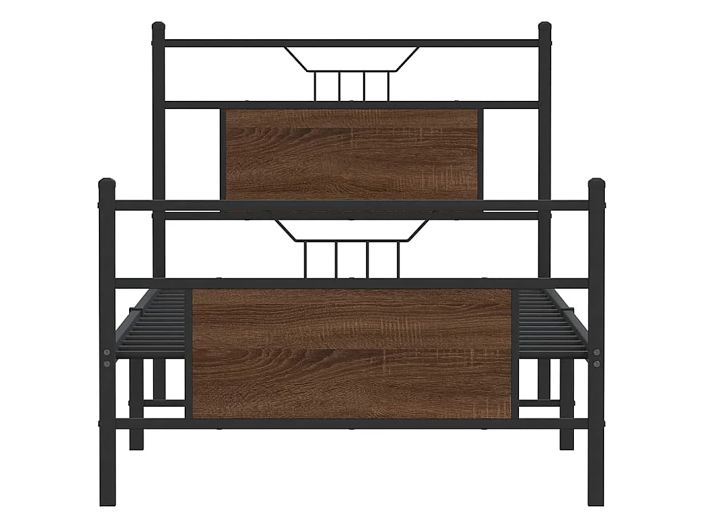 Giroletto senza Materasso Rovere Marrone 90x190cm in Truciolato