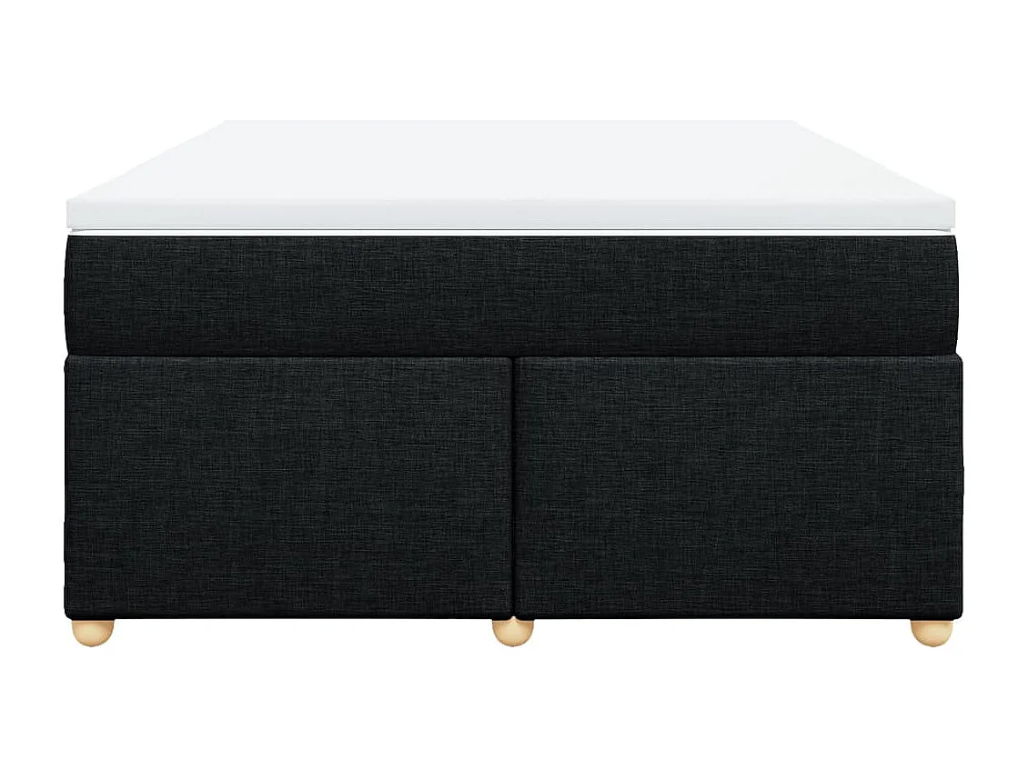 Boxspringbett mit Matratze Schwarz 140x200 cm Stoff