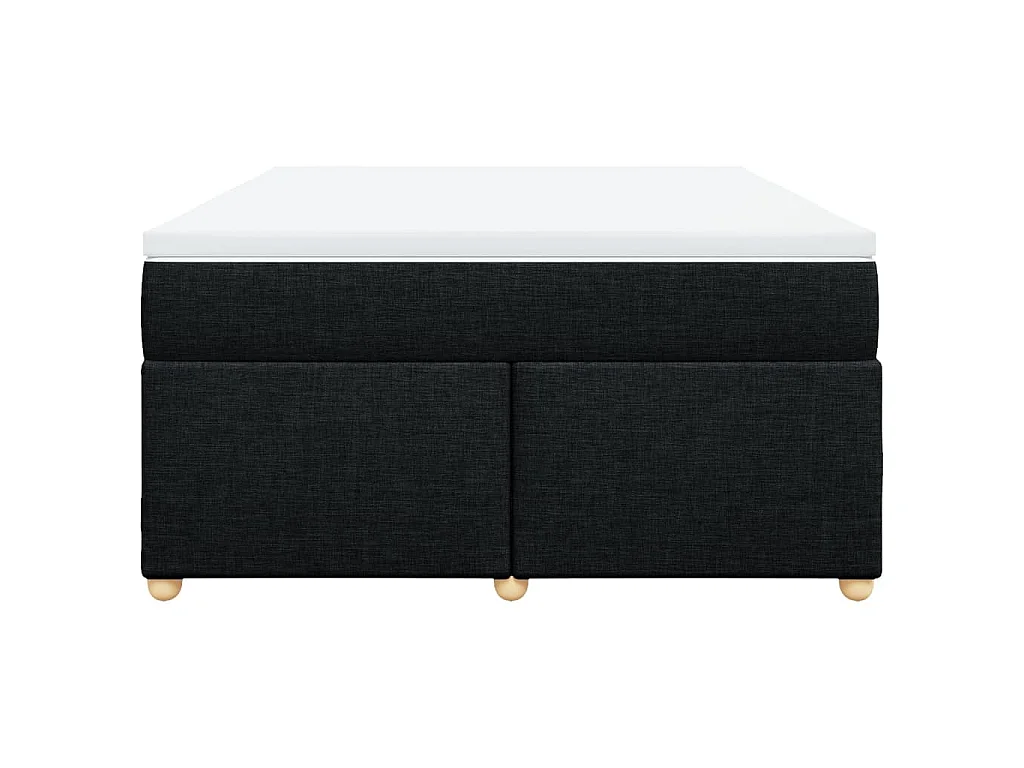 Boxspring met matras stof zwart 140x200 cm