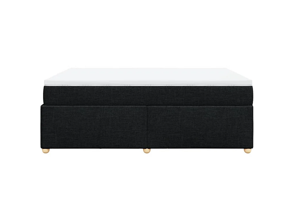 Boxspring met matras stof zwart 140x200 cm
