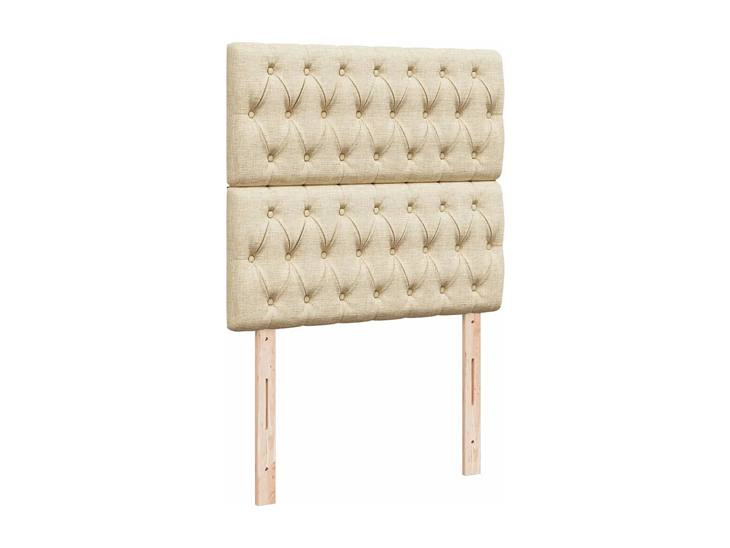 Sommier à lattes de lit avec matelas Crème 100x200 cm Tissu