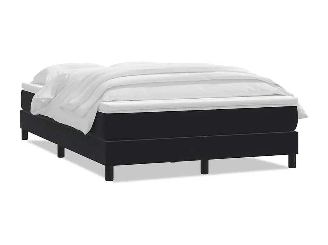 Cama com molas/colchão 160x220 cm veludo preto