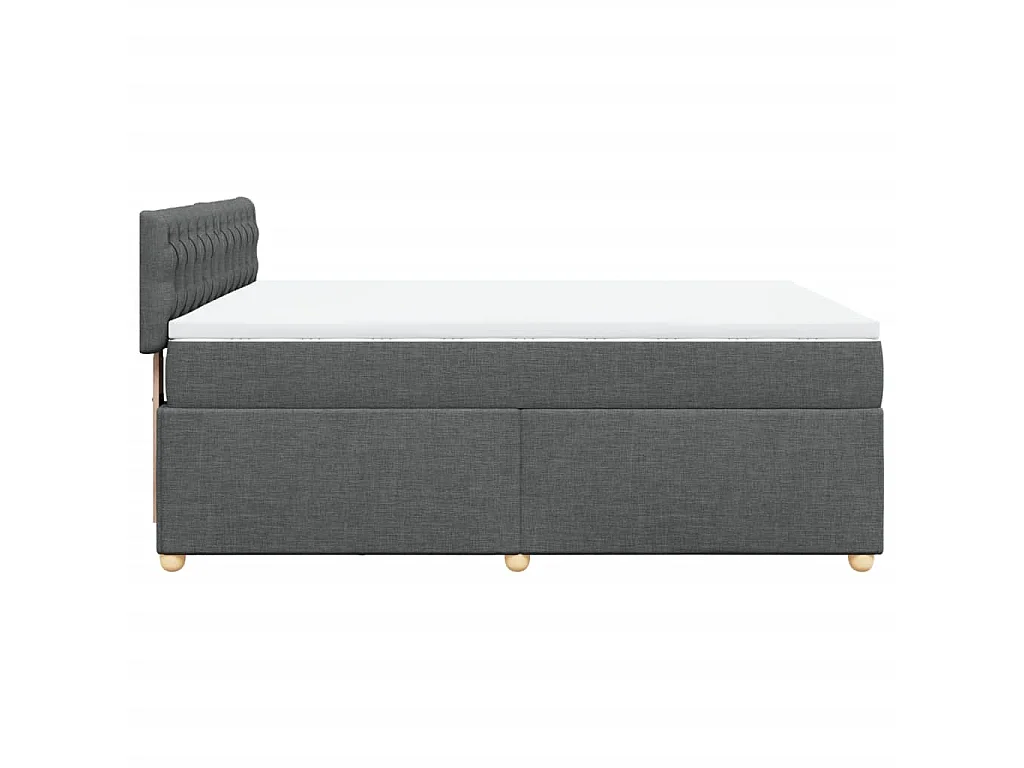 Boxspring met matras stof donkergrijs 160x200 cm