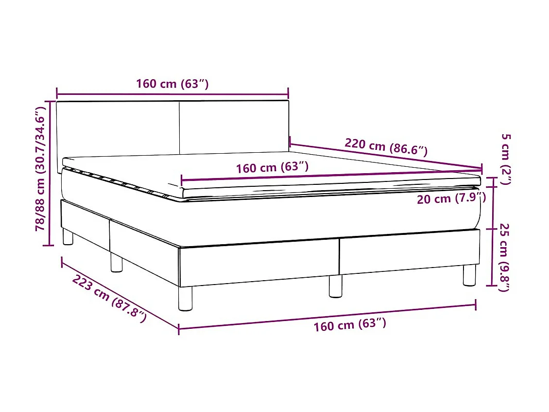 Boxspring met matras en LED fluweel lichtgrijs 160x220 cm