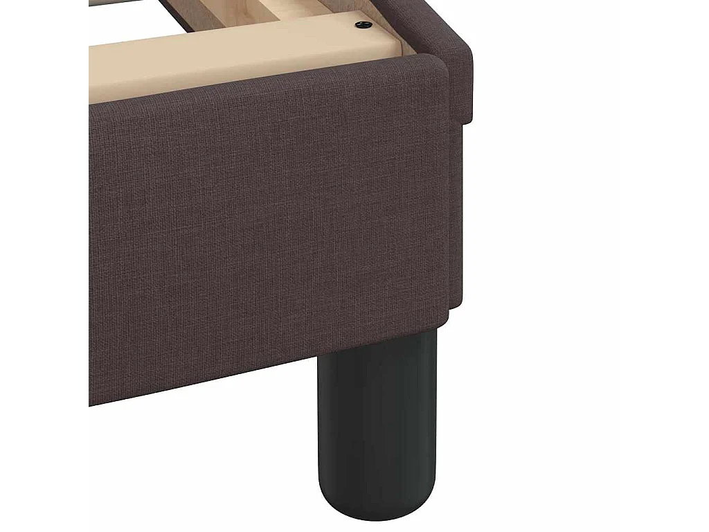Bett mit Matratze "Hanko" Dunkelbraun 90x200 cm Stoff