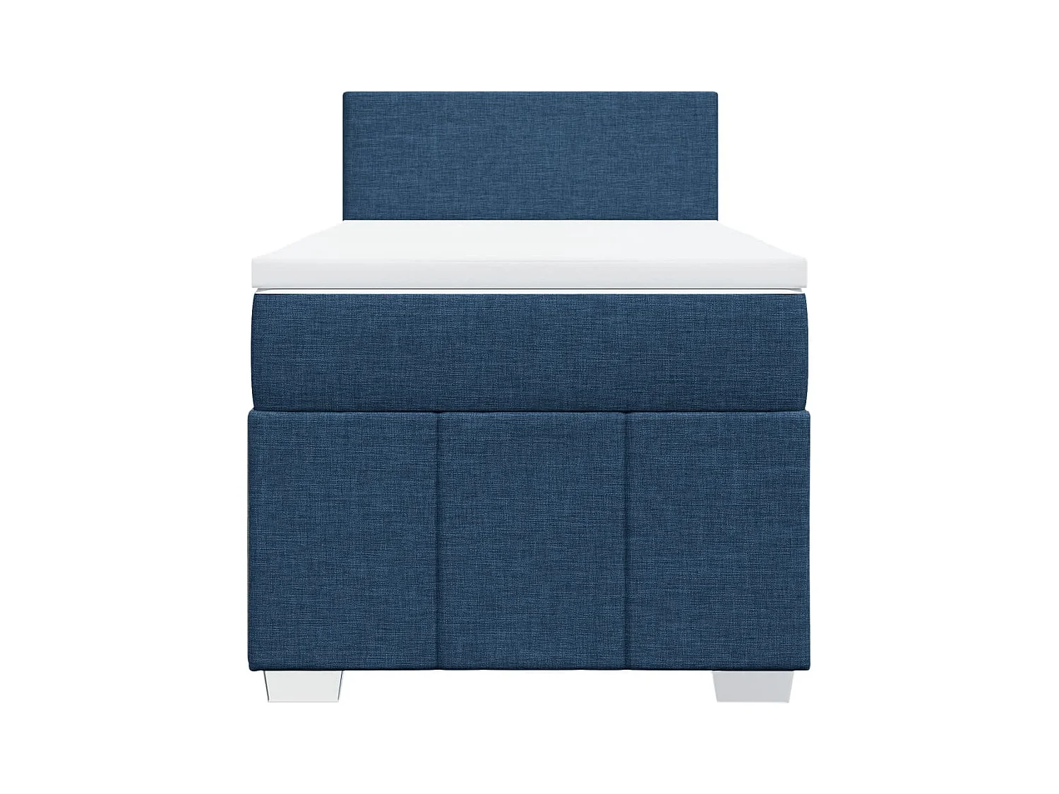 Boxspringbett mit Matratze Blau 100x200 cm Stoff