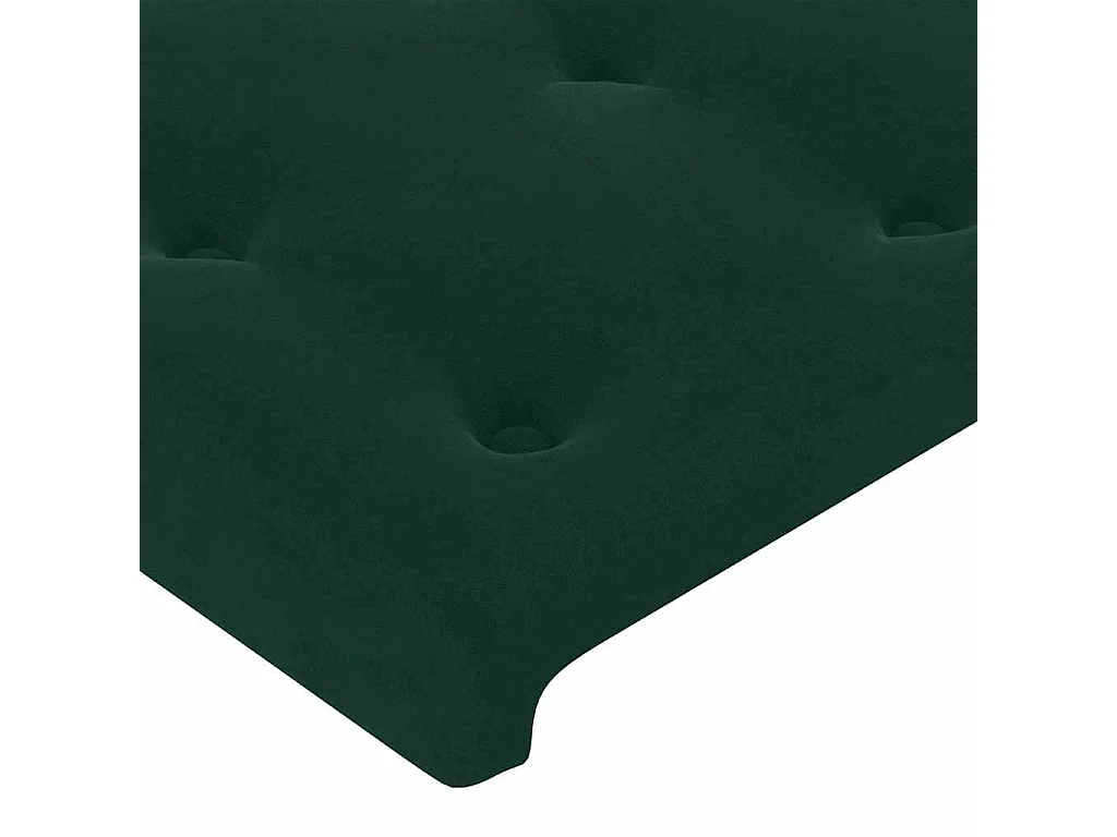 Giroletto senza Materasso Verde Scuro 140x190 cm in Velluto