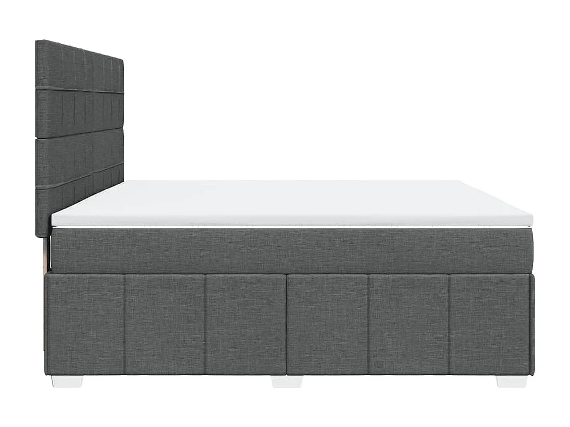 Boxspring met matras stof donkergrijs 180x200 cm