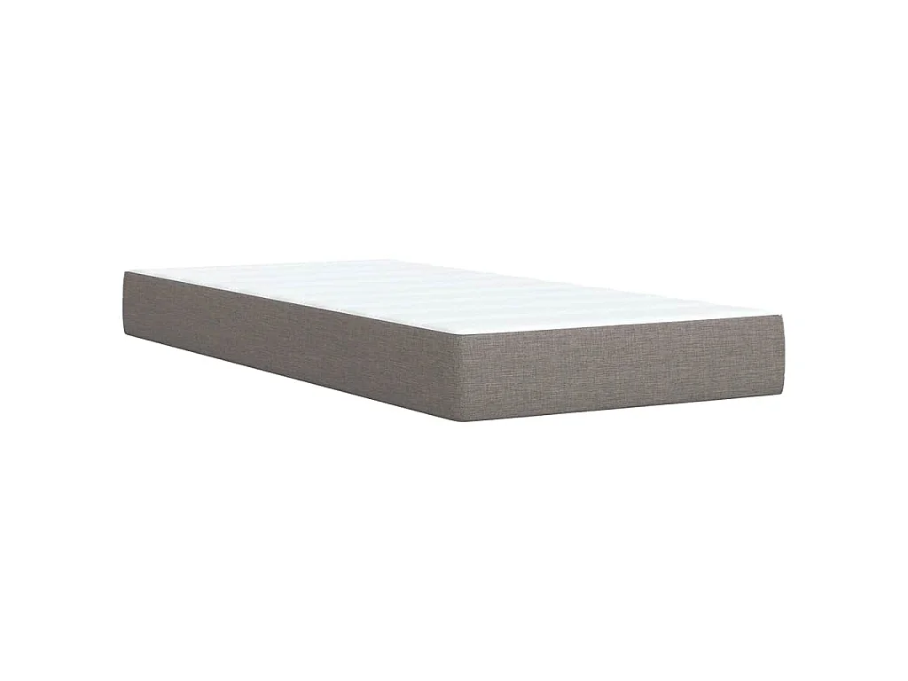 Sommier à lattes de lit avec matelas Taupe 100x200 cm Tissu