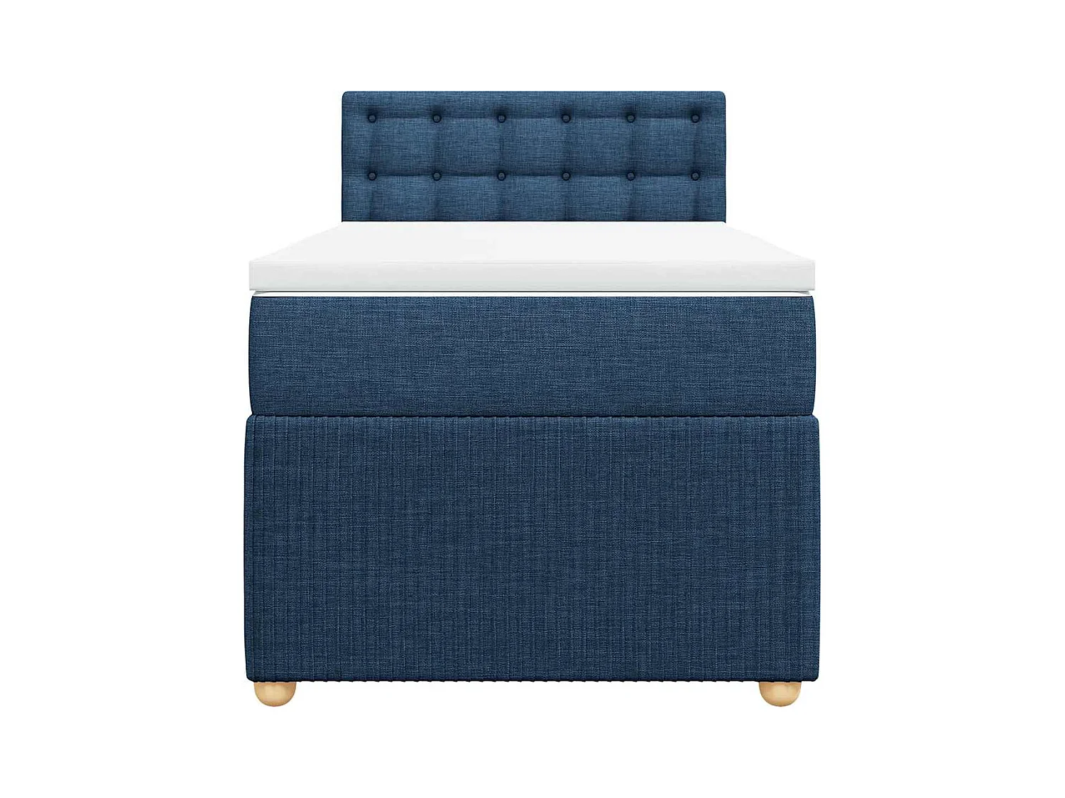 Boxspring met matras stof blauw 100x200 cm