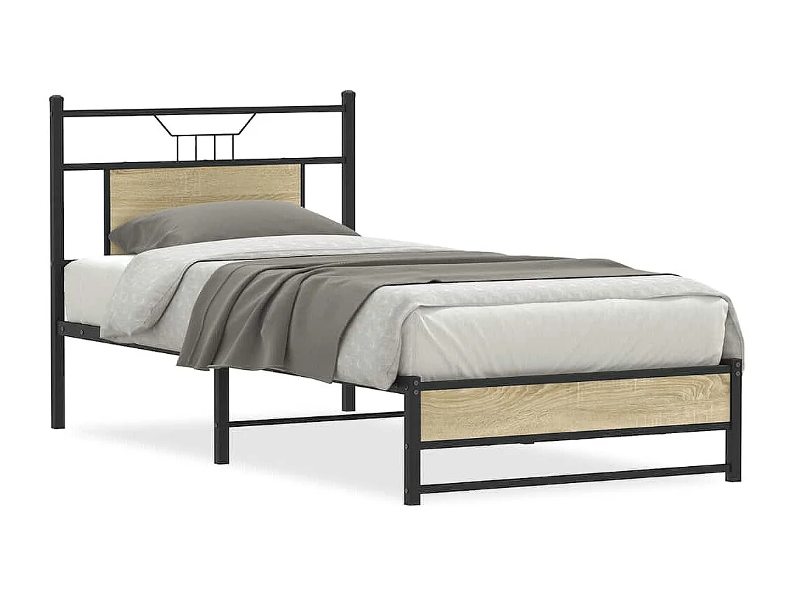 Bedframe zonder matras hout sonoma eikenkleurig 90x190 cm