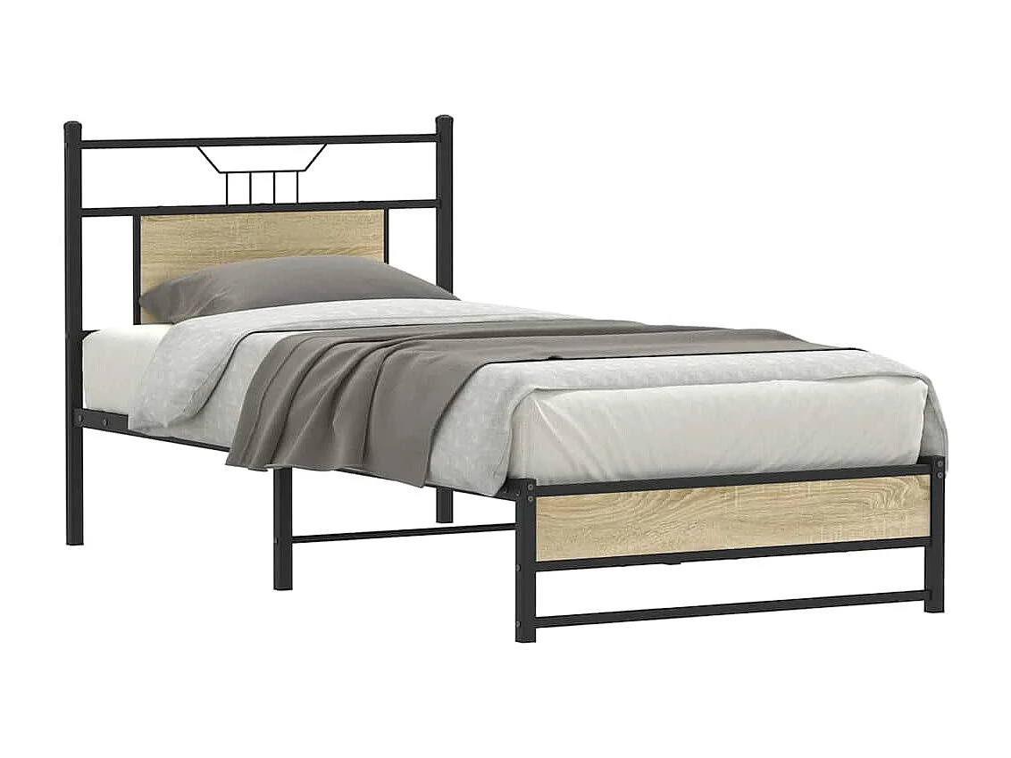Bedframe zonder matras hout sonoma eikenkleurig 90x190 cm