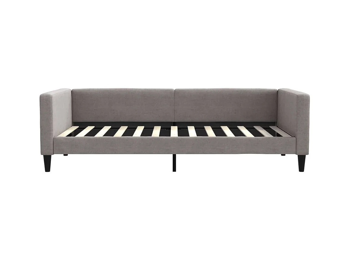 Tagesbett Ausziehbar Taupe 100x200 cm Stoff