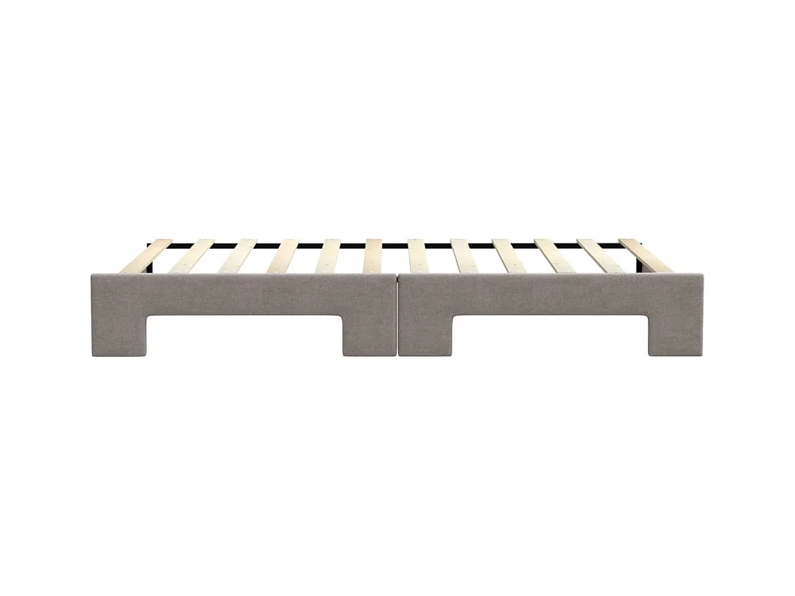 Tagesbett Ausziehbar Taupe 100x200 cm Stoff