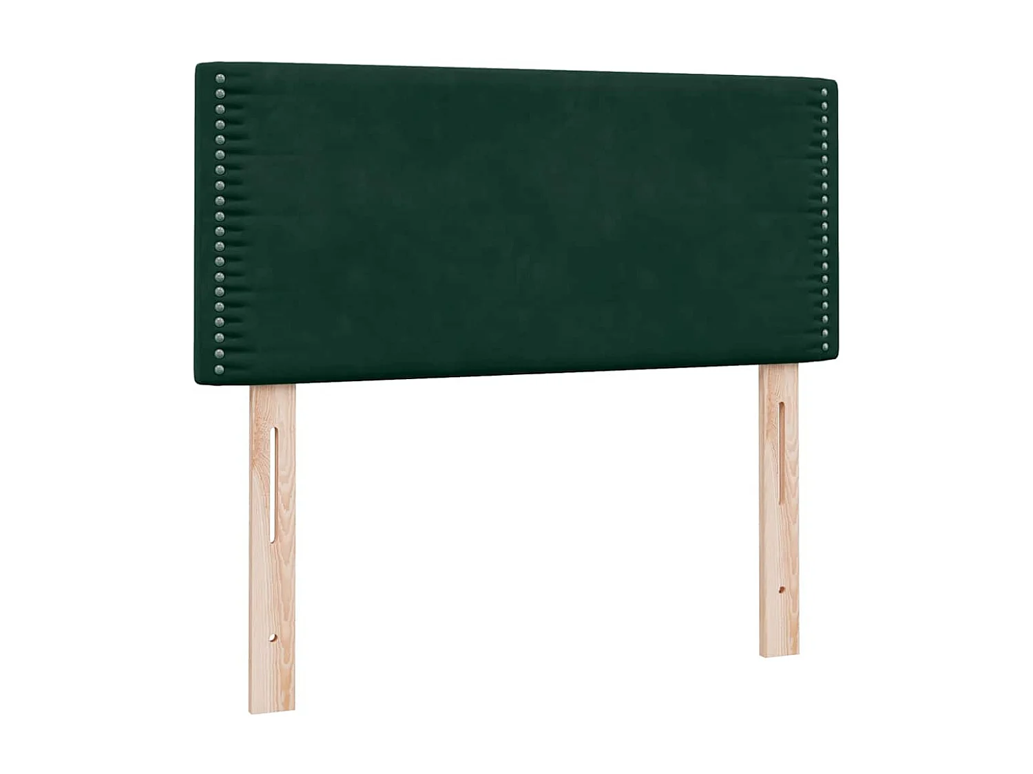 Sommier à lattes de lit et matelas vert foncé 90x210 cm velours