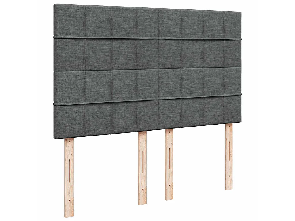 Estructura cama otomana colchón tela gris oscuro 140x190cm